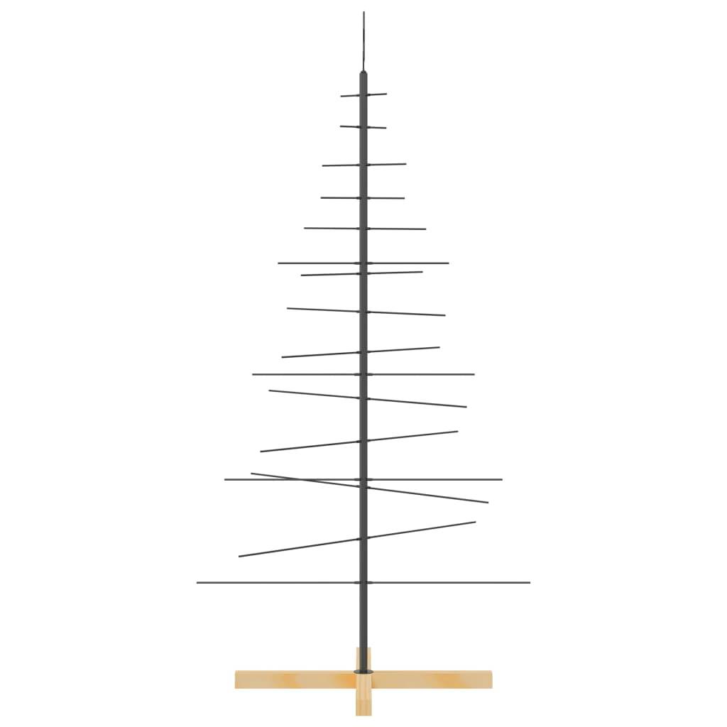 Maison Chic - Sapin de Noël | Arbre de Noël en métal avec base en bois noir 150 cm Maison Chic - Image 4