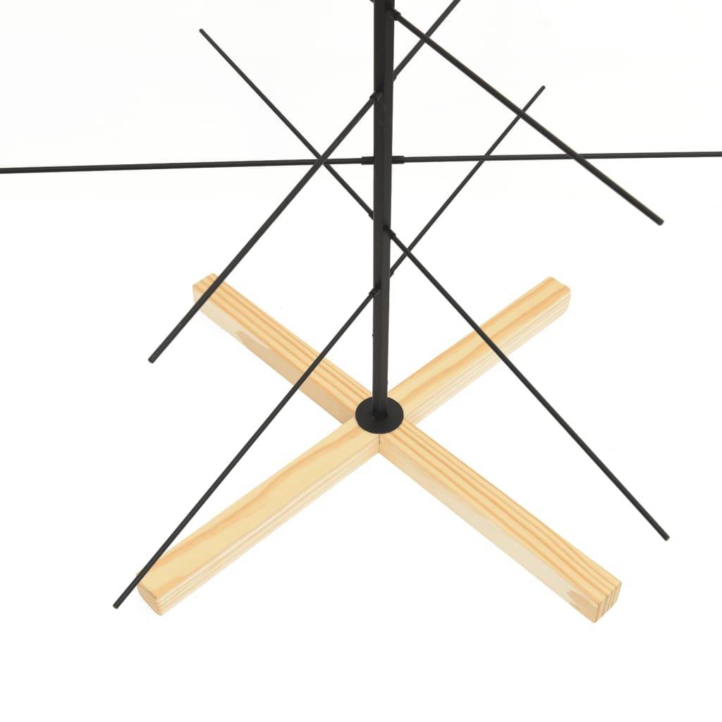 Maison Chic - Sapin de Noël | Arbre de Noël en métal avec base en bois noir 150 cm Maison Chic - Image 6