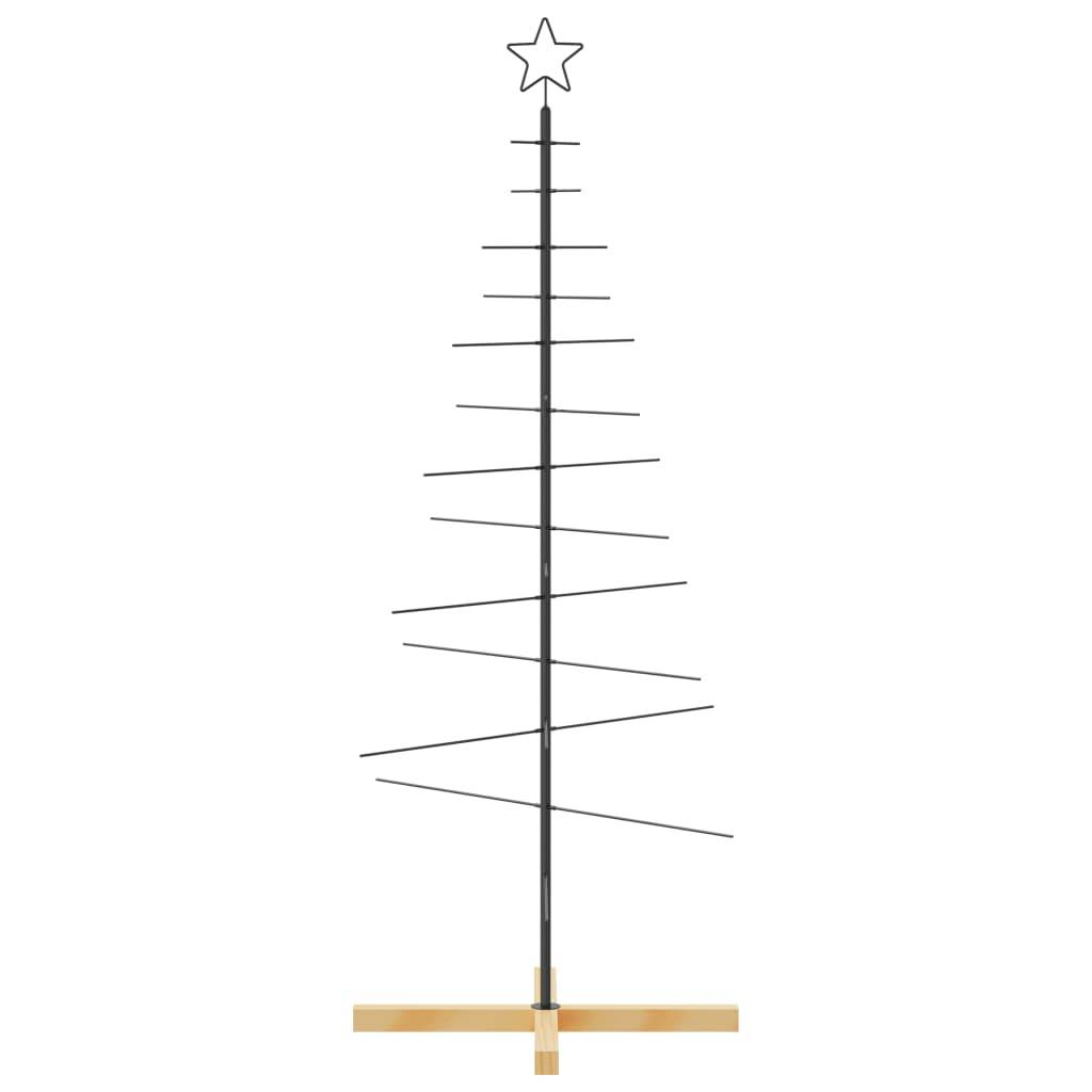Maison Chic - Sapin de Noël | Arbre de Noël en métal avec base en bois noir 150 cm Maison Chic - Image 3