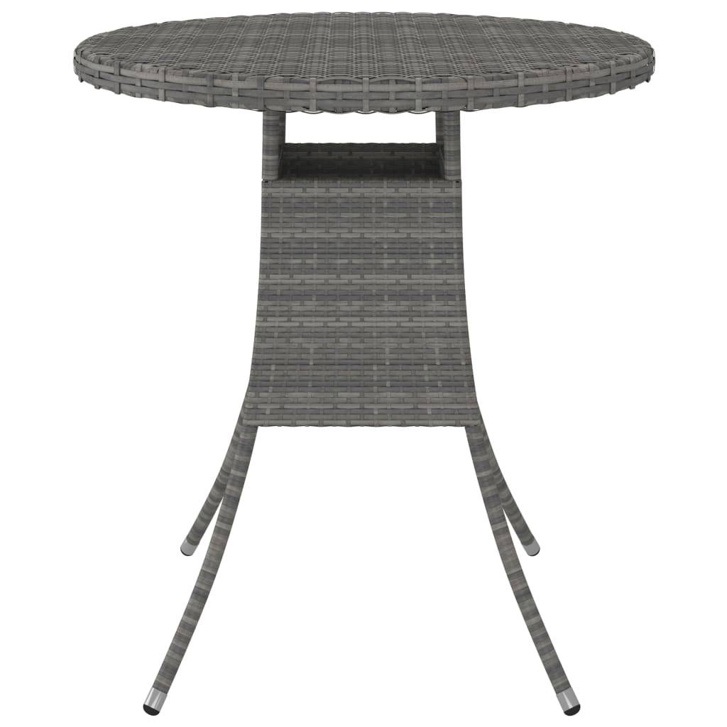 PANGIVO - Table de jardin résine tressée grise 70 x 73 cm - PANGIVO - Image 2