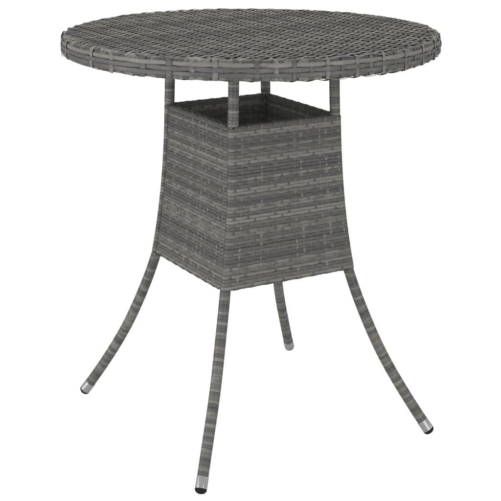 PANGIVO - Table de jardin résine tressée grise 70 x 73 cm - PANGIVO - Image 1