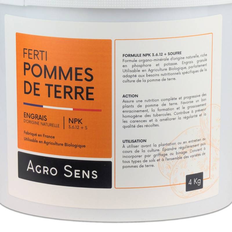 Ferti Pommes de terre - Engrais pour pommes de terre et légumes racines - Seau 4 kg - Image 2