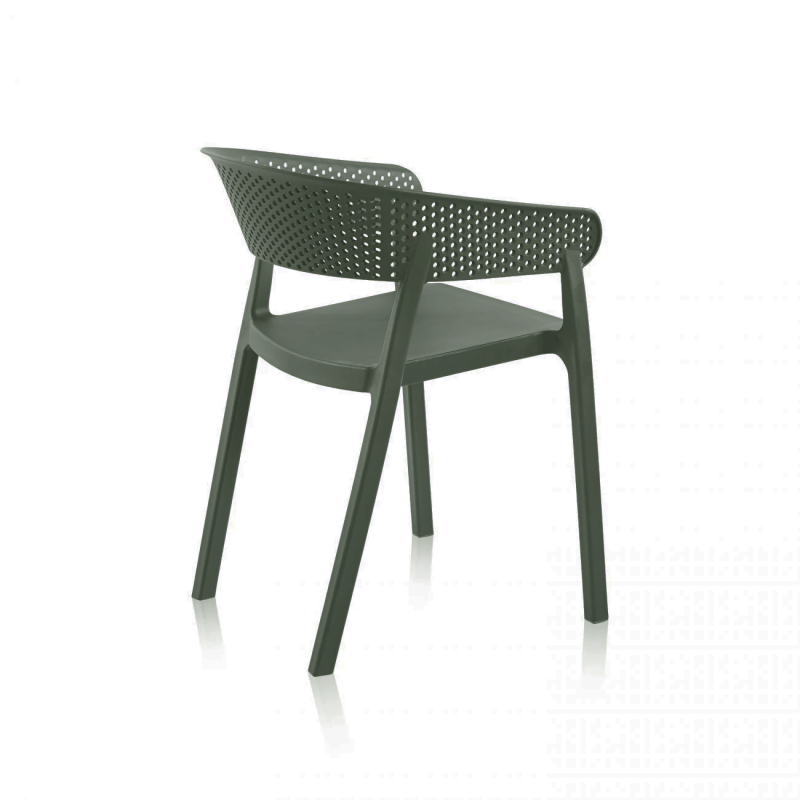 Chaise de jardin empilable PP vert Ambiance - Image 2