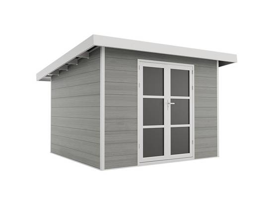 Abri de Jardin Composite ALMA - 9m2 Gris clair - Cabane de Jardin - Image 2