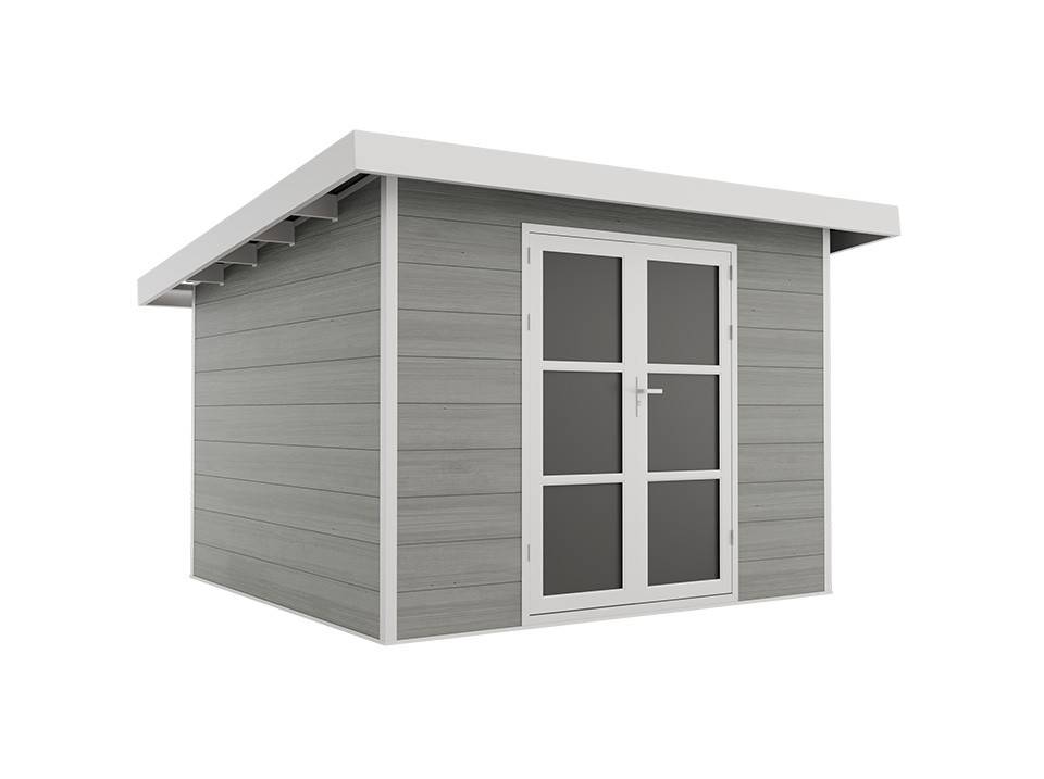 Abri de Jardin Composite ALMA - 9m2 Gris clair - Cabane de Jardin - Image 2