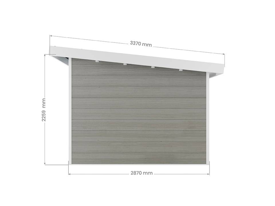 Abri de Jardin Composite ALMA - 9m2 Gris clair - Cabane de Jardin - Image 7