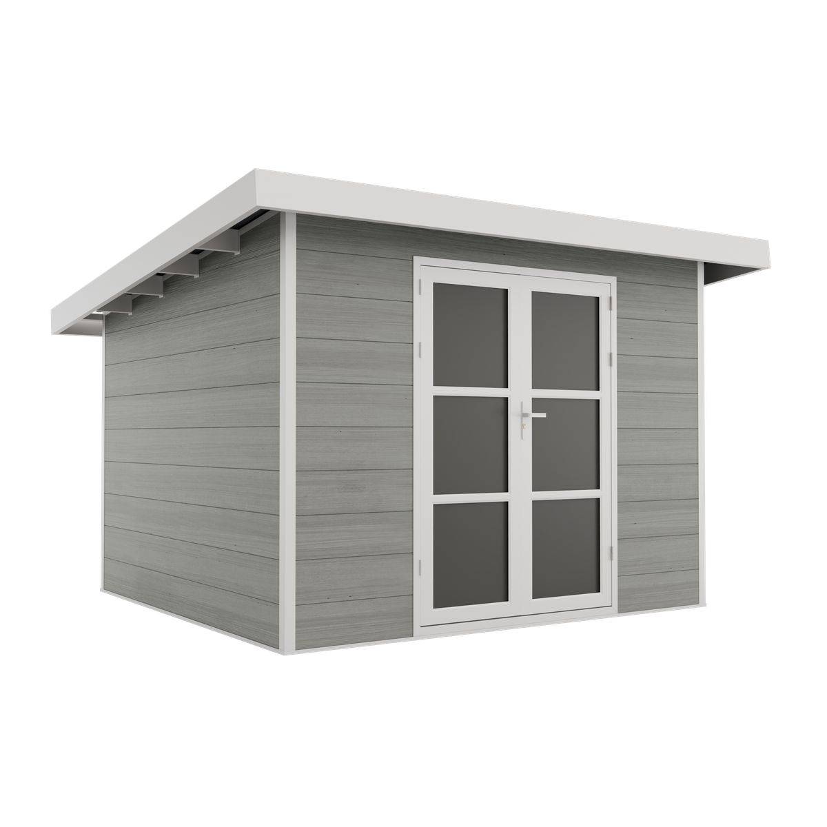 Direct Abris - Abri de Jardin Composite ALMA - 9m2 Gris clair - Cabane de Jardin - Image 3