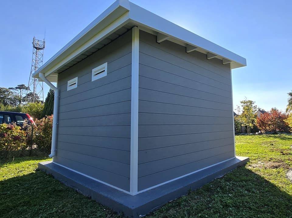 Abri de Jardin Composite ALMA - 9m2 Gris clair - Cabane de Jardin - Image 9