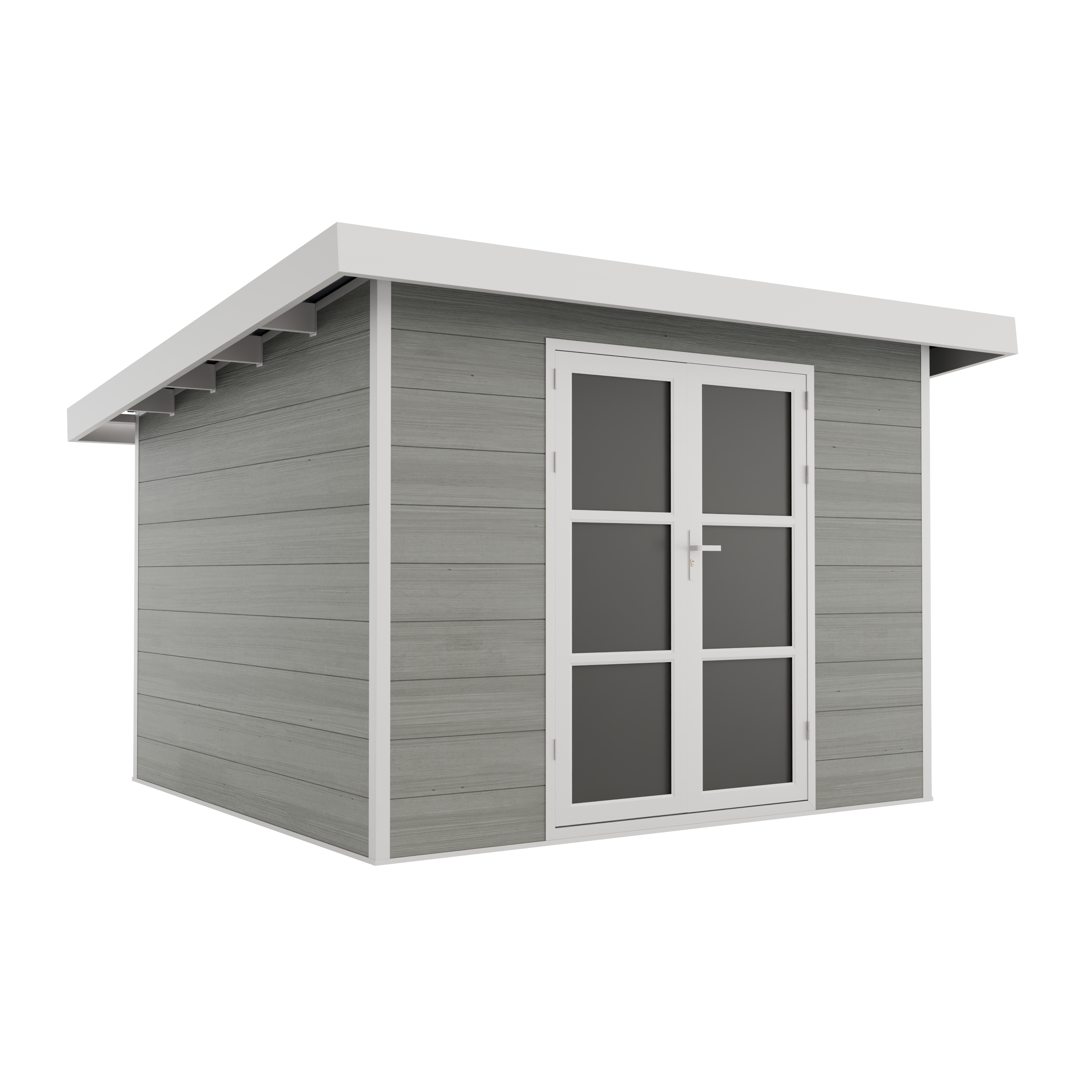 Abri de Jardin Composite ALMA - 9m2 Gris clair - Cabane de Jardin - Image 3