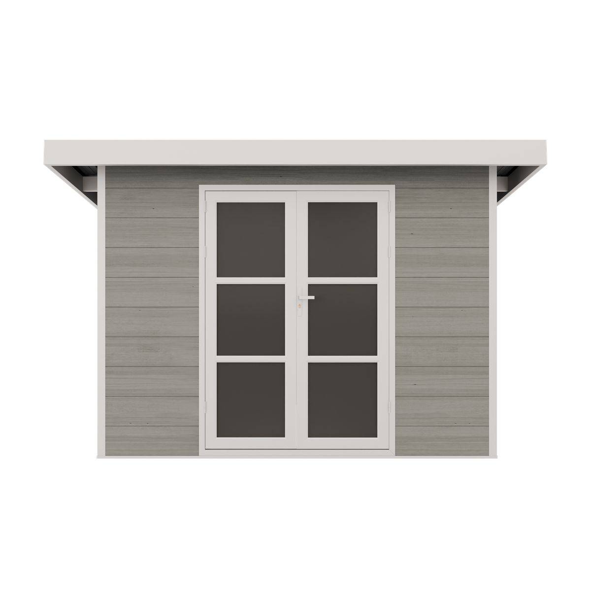 Direct Abris - Abri de Jardin Composite ALMA - 9m2 Gris clair - Cabane de Jardin - Image 4