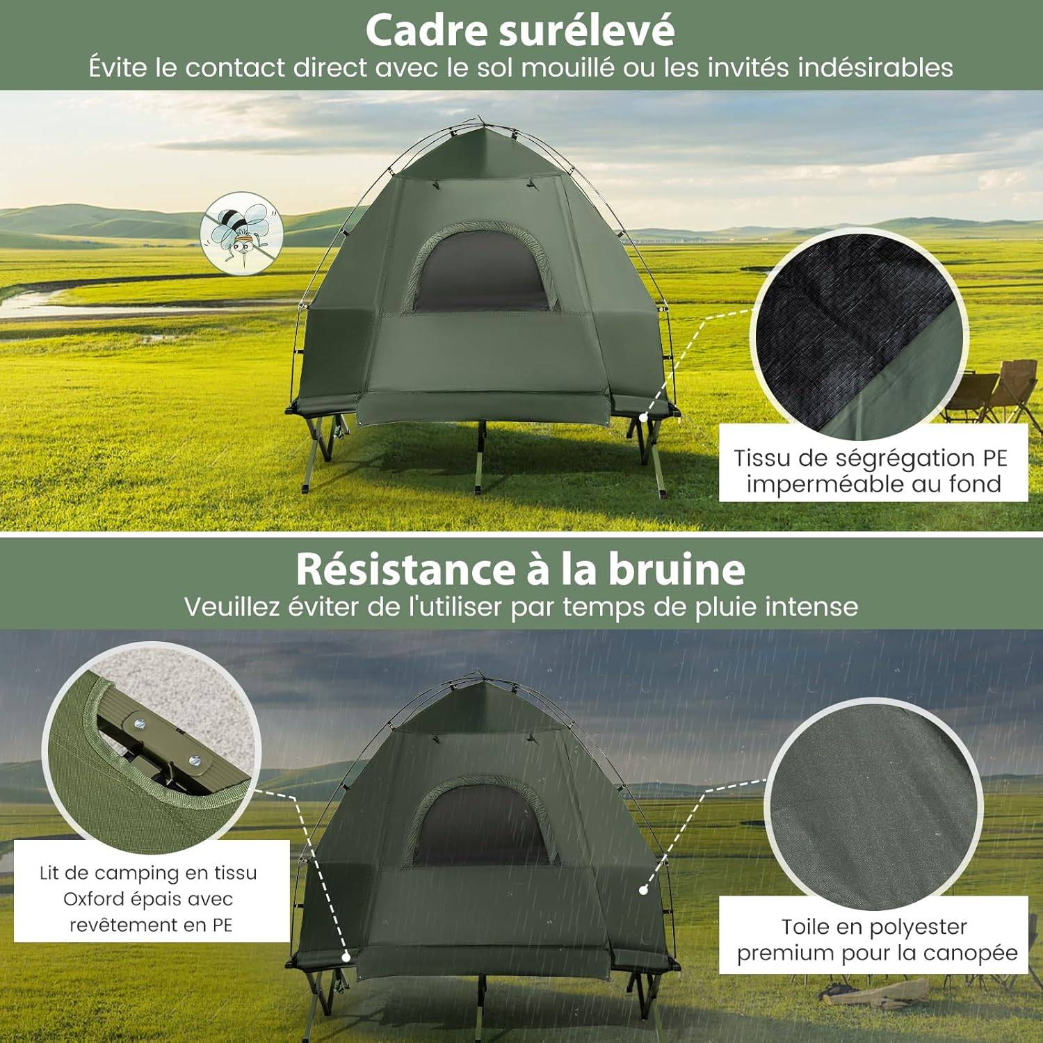 Blackthorn 1 Gen2 HMTC - Tente 1 personne - Vert HIGHLANDER