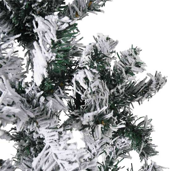 ComfortXL - Demi-sapin de Noël mural floqué PVC effet enneigé Vert 210 cm – ComfortXL Outdoor Living - Image 6