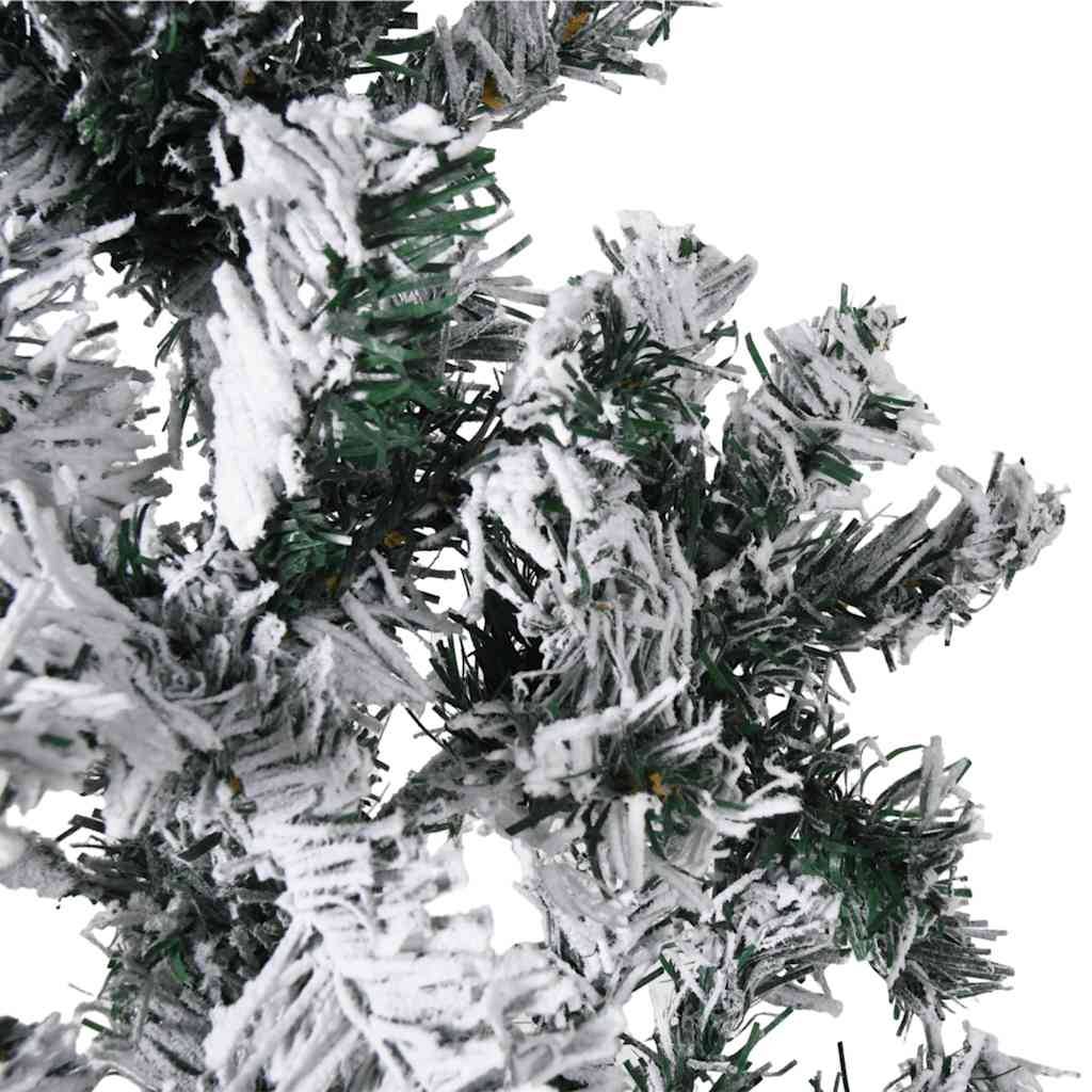 ComfortXL - Demi-sapin de Noël mural floqué PVC effet enneigé Vert 210 cm – ComfortXL Outdoor Living - Image 6