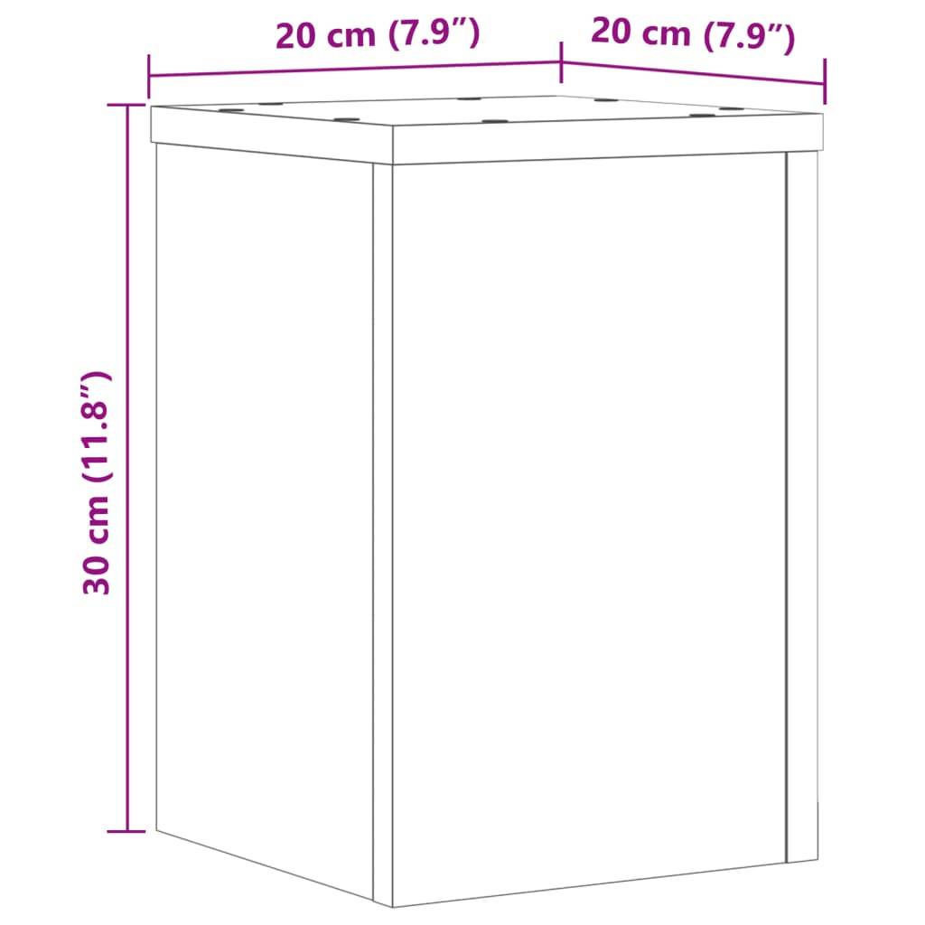Vidaxl - Supports pour plantes 2 pcs blanc 20x20x30 cm bois d'ingénierie vidaXL 852897 - Image 3