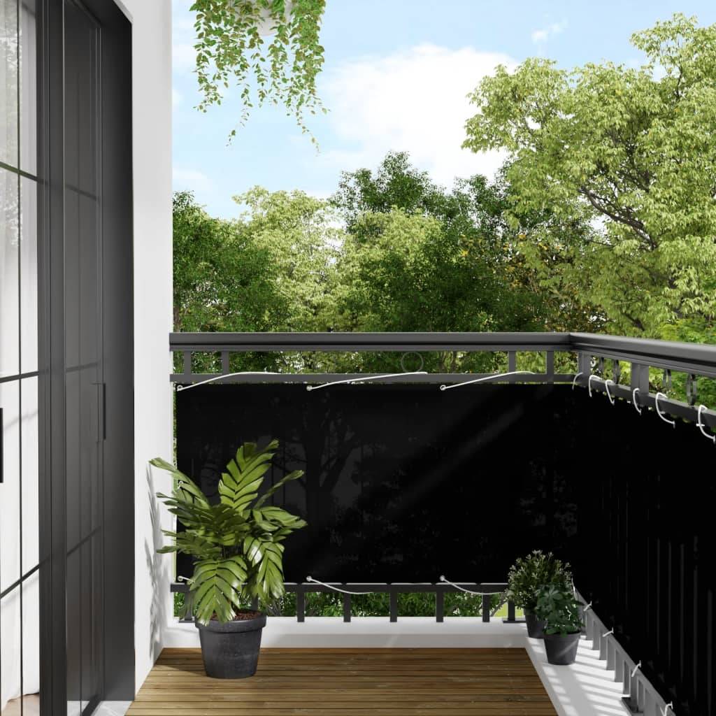 PANGIVO - Écran de balcon polyester oxford noir 75 x 700 cm - PANGIVO - Image 1