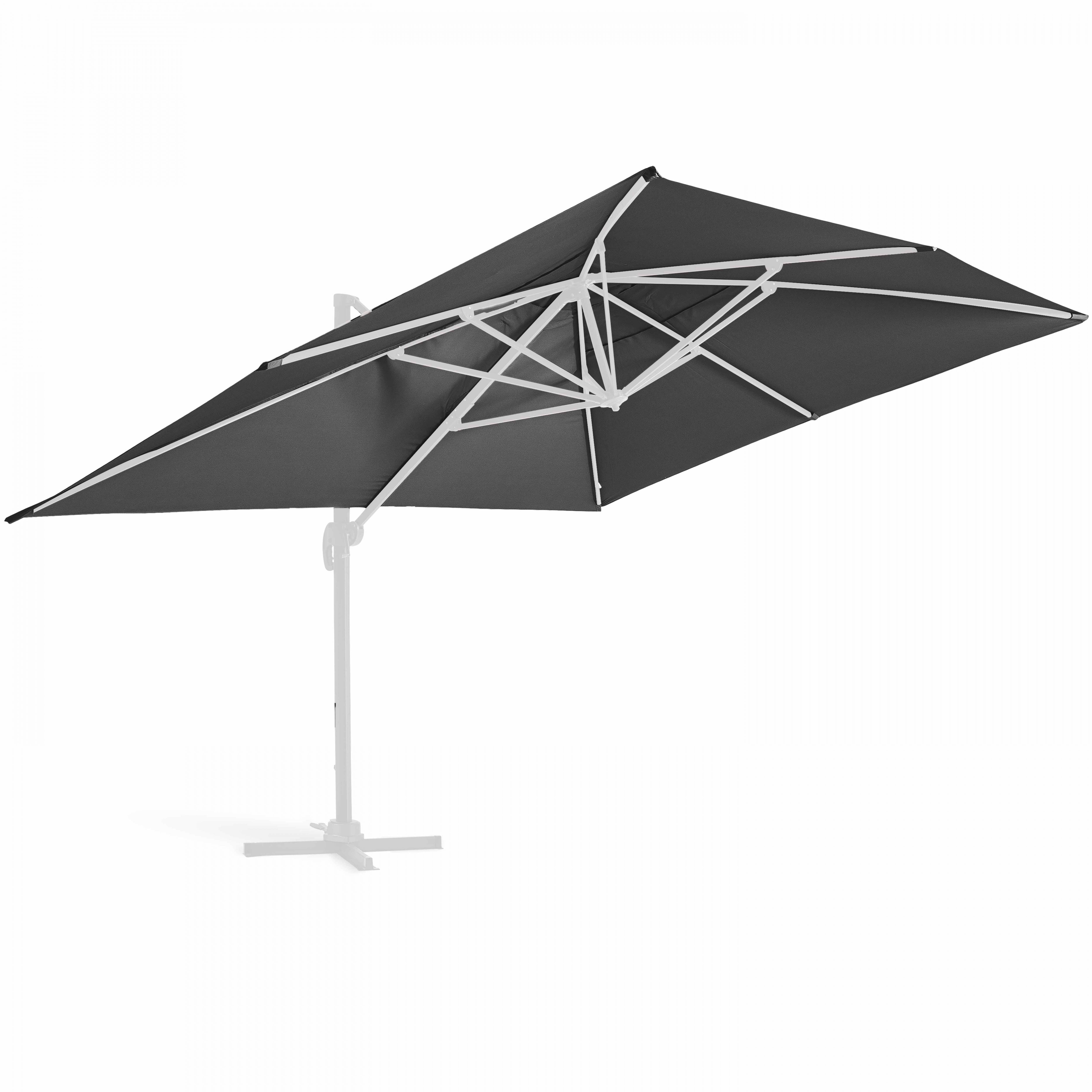 Oviala - Toile pour parasol déporté 4x3m anthracite Caserta - Oviala - Image 1