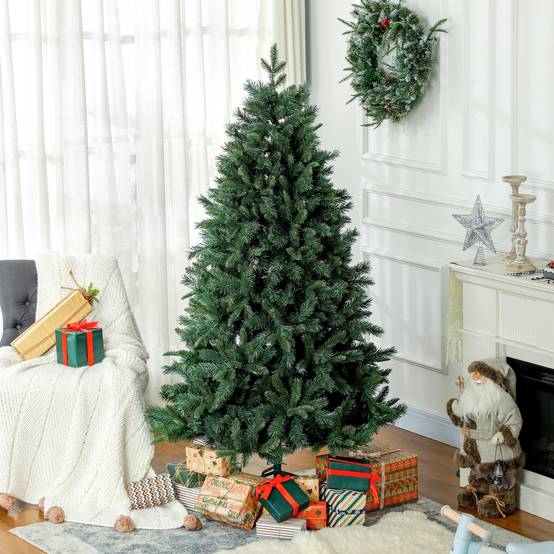 Sans Marque - Sapin Noël Artificiel 180 cm support acier pliable 1061 branches vert - Image 3