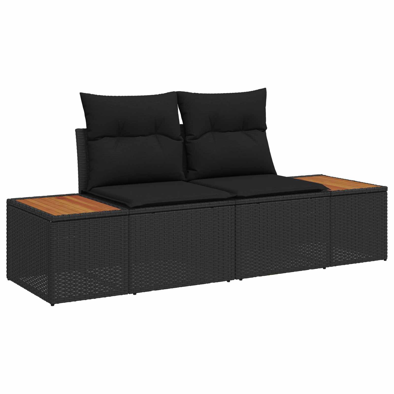 Vidaxl - Ensemble de canapé de jardin avec coussin 6 pcs Noir Polyrotin vidaXL 3356738 - Image 5