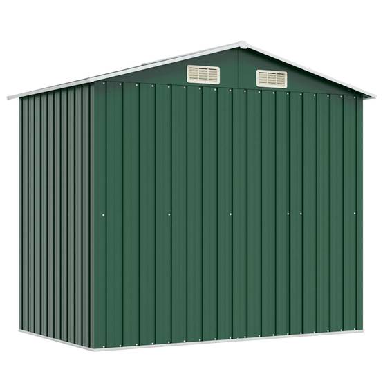 Abri Jardin Métal Acier Galvanisé Double Porte Rangement 204x132x186cm Vert - ComfortXL Outdoor Living - Image 7