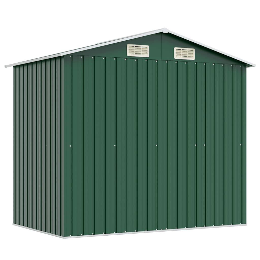 Abri Jardin Métal Acier Galvanisé Double Porte Rangement 204x132x186cm Vert - ComfortXL Outdoor Living - Image 7