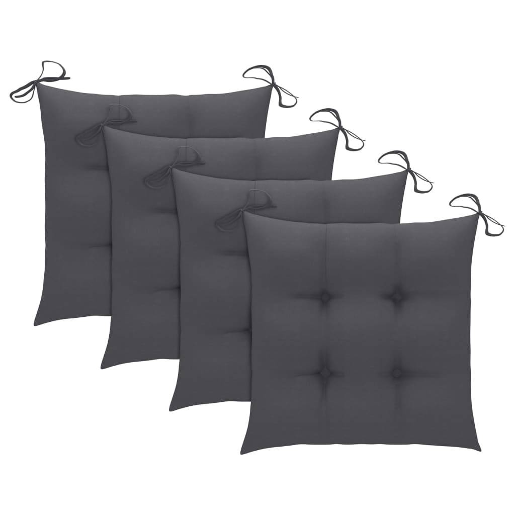 Chaise de jardin pliable bois teck anthracite 47 x 60 x 89 cm - PANGIVO - Image 7