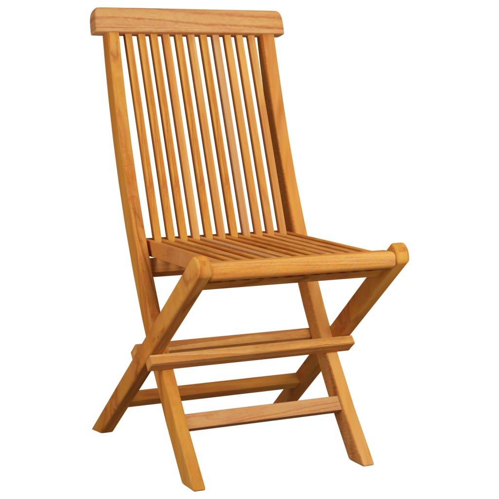 Chaise de jardin pliable bois teck anthracite 47 x 60 x 89 cm - PANGIVO - Image 4