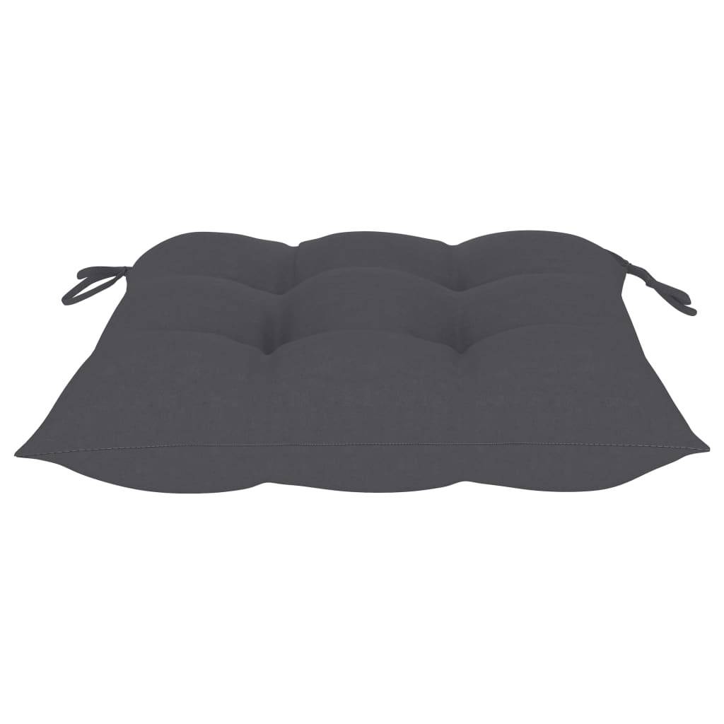 Chaise de jardin pliable bois teck anthracite 47 x 60 x 89 cm - PANGIVO - Image 9