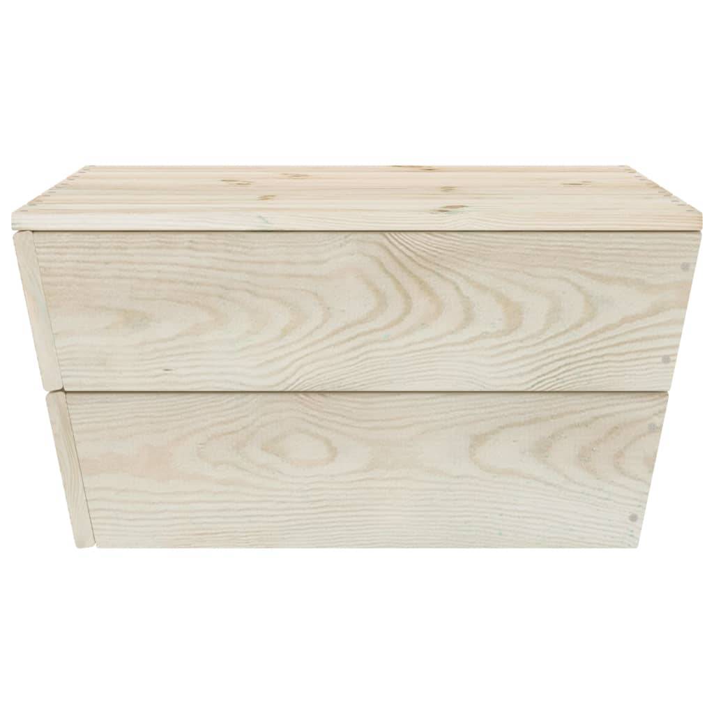 Helloshop26 - Salon de jardin meuble d'extérieur ensemble de mobilier palette 9 pièces bois d'épicéa imprégné - Image 8
