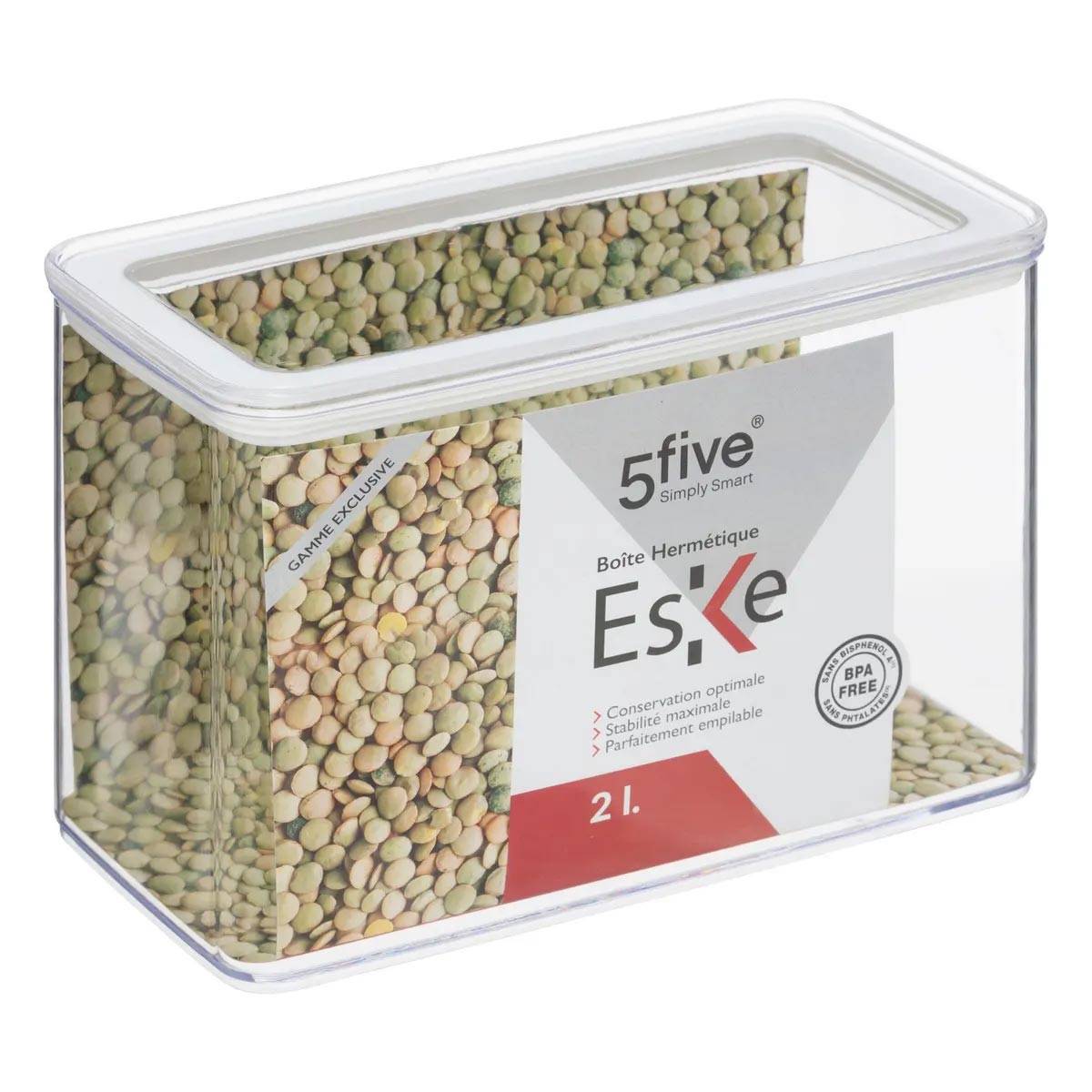 Boîte de Conservation Rectangulaire "Eske" 2L Blanc - Image 3