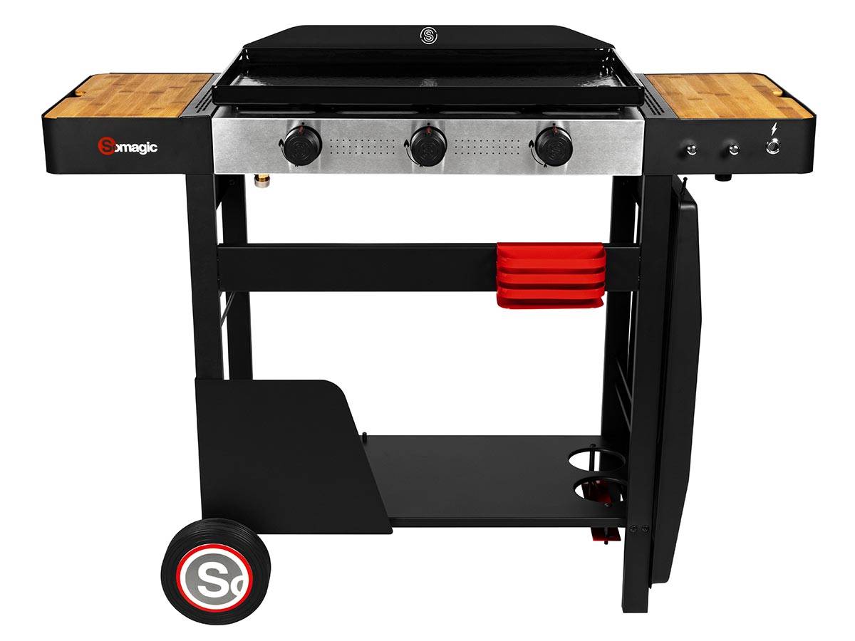 Somagic - Plancha au gaz avec chariot SOLIA 350 3 brûleurs 6,45kW - SOMAGIC - Image 8