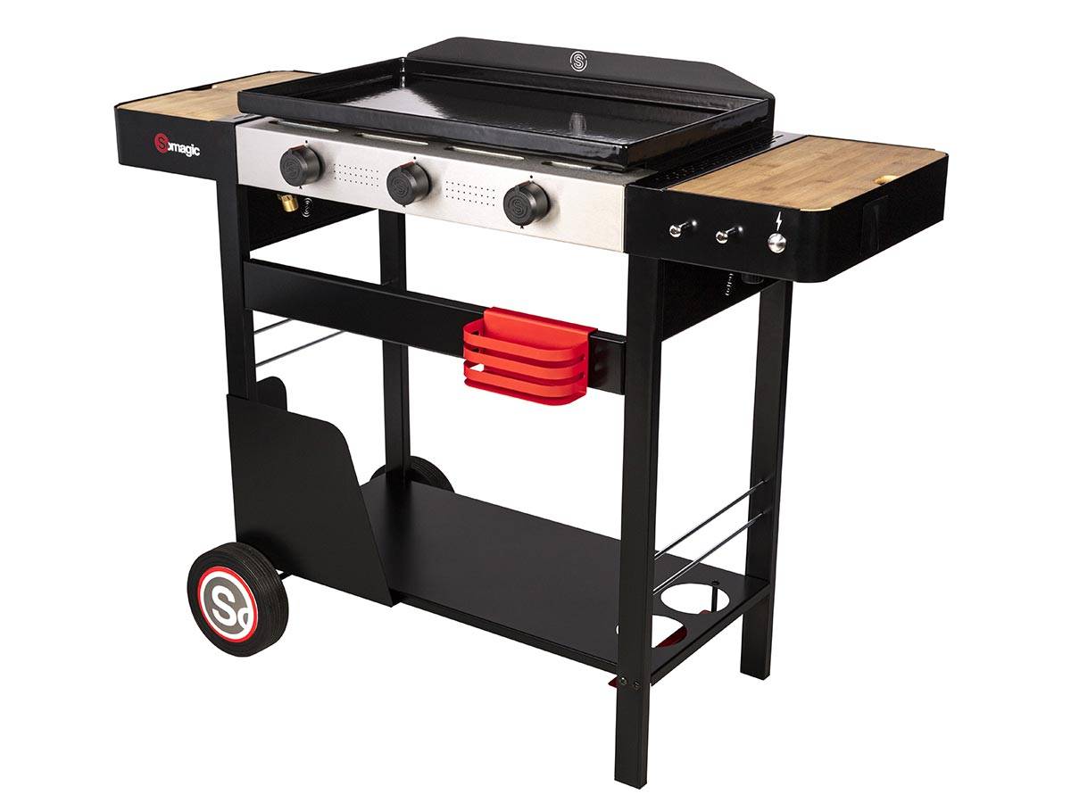 Somagic - Plancha au gaz avec chariot SOLIA 350 3 brûleurs 6,45kW - SOMAGIC - Image 6