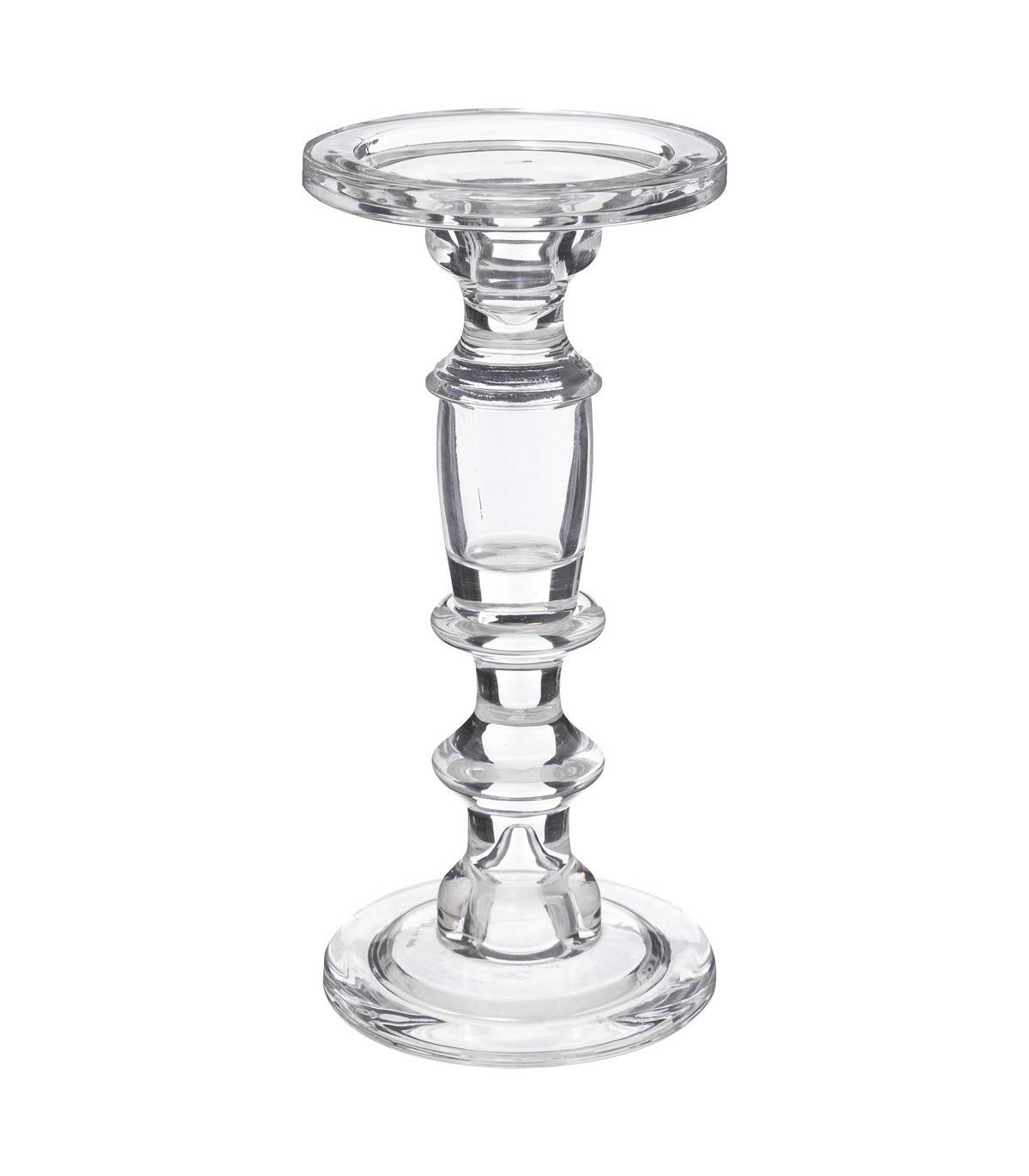Bougeoir Chandelier en Verre H 24.5 cm