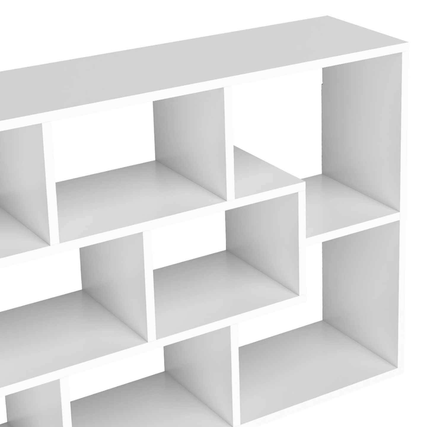 Etagère murale COLETTE avec 8 compartiments blanc - Image 5