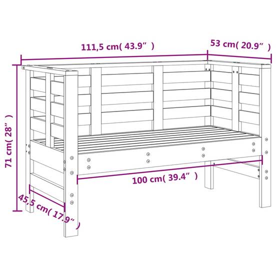 Prolenta Premium - Banc de jardin Blanc 53 X 112 cm - Prolenta Premium - Image 9