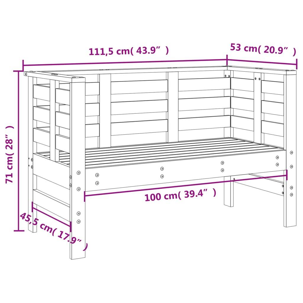 Prolenta Premium - Banc de jardin Blanc 53 X 112 cm - Prolenta Premium - Image 9