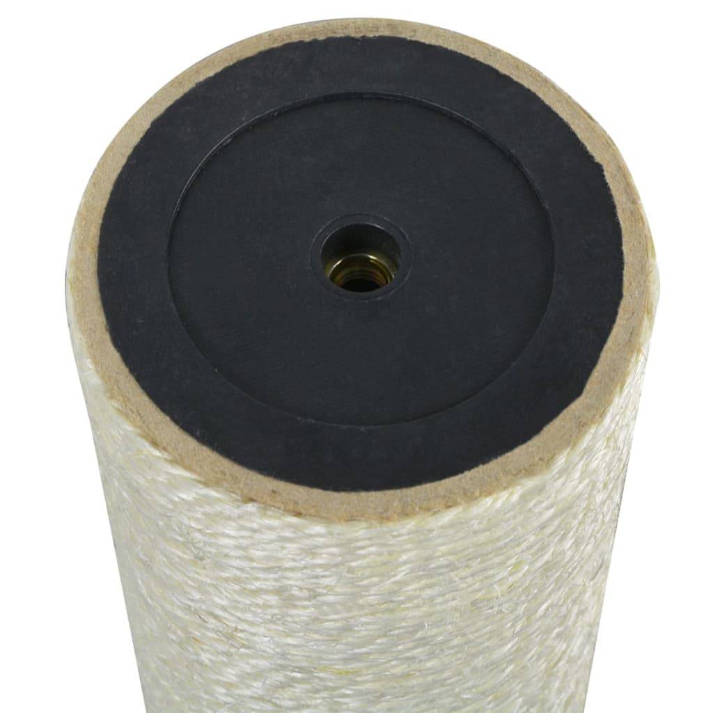 Grattoir pour chats sisal et bois beige 8 x 8 x 55 cm - PANGIVO - Image 2