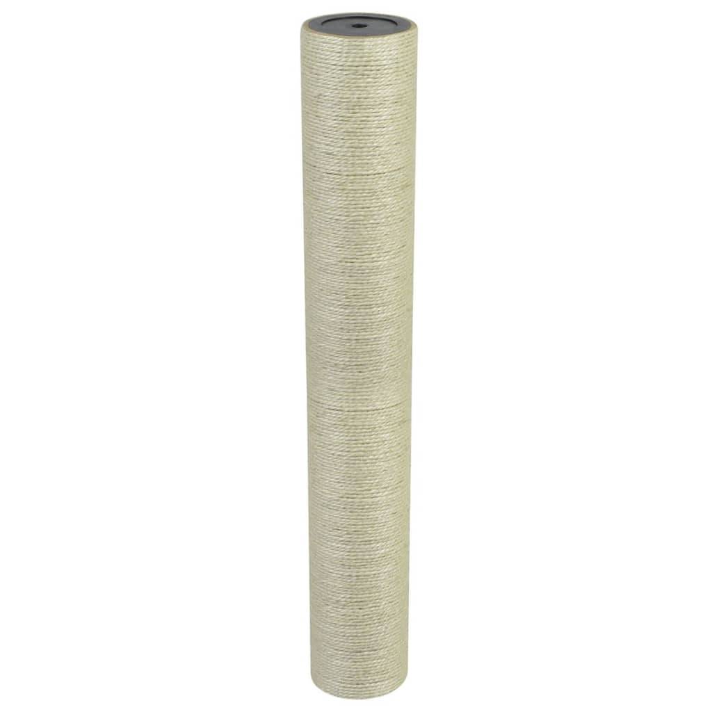Grattoir pour chats sisal et bois beige 8 x 8 x 55 cm - PANGIVO - Image 1