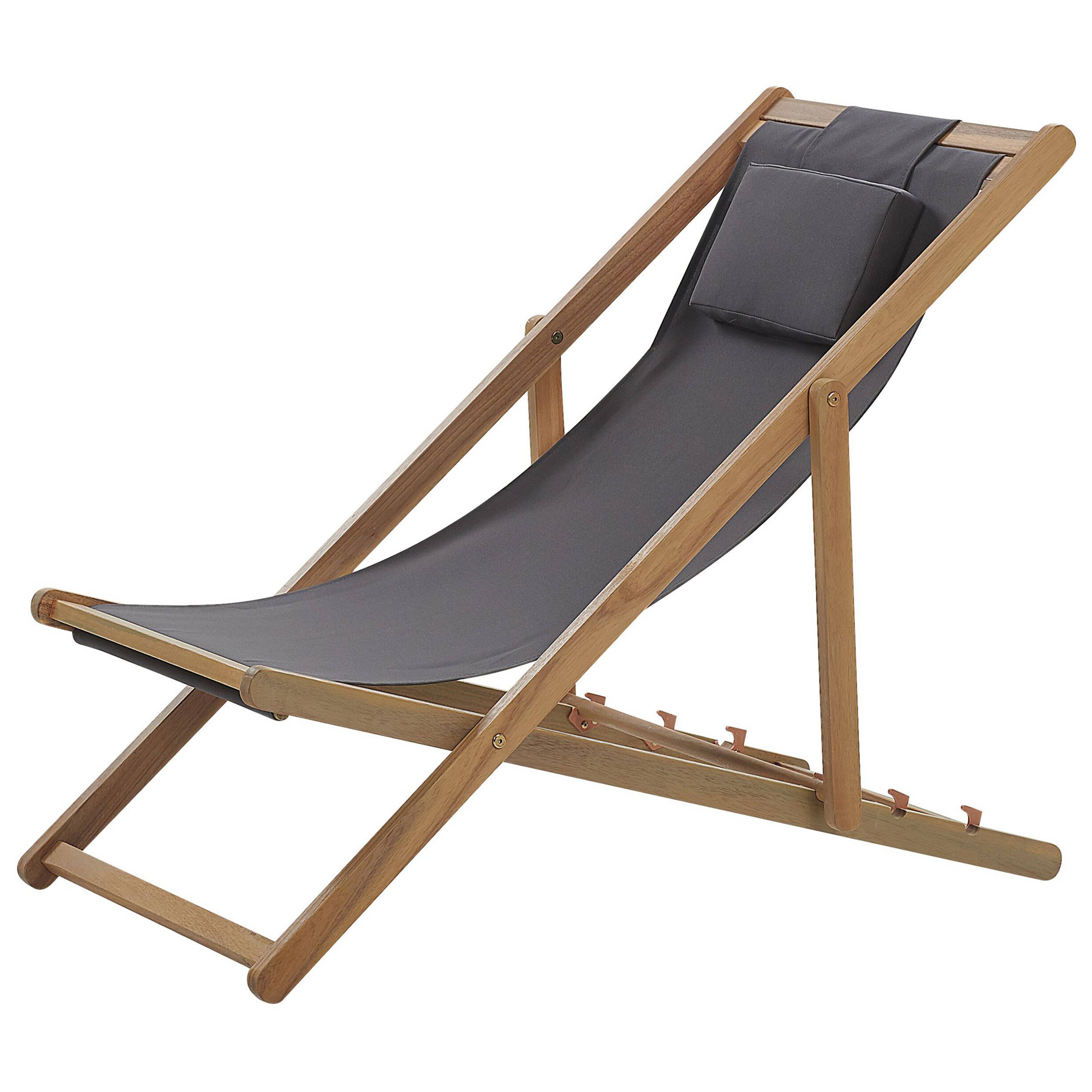 Beliani - Chaise longue Tissu Marron foncé AVELLINO - 54x101x84- Beliani - Image 5