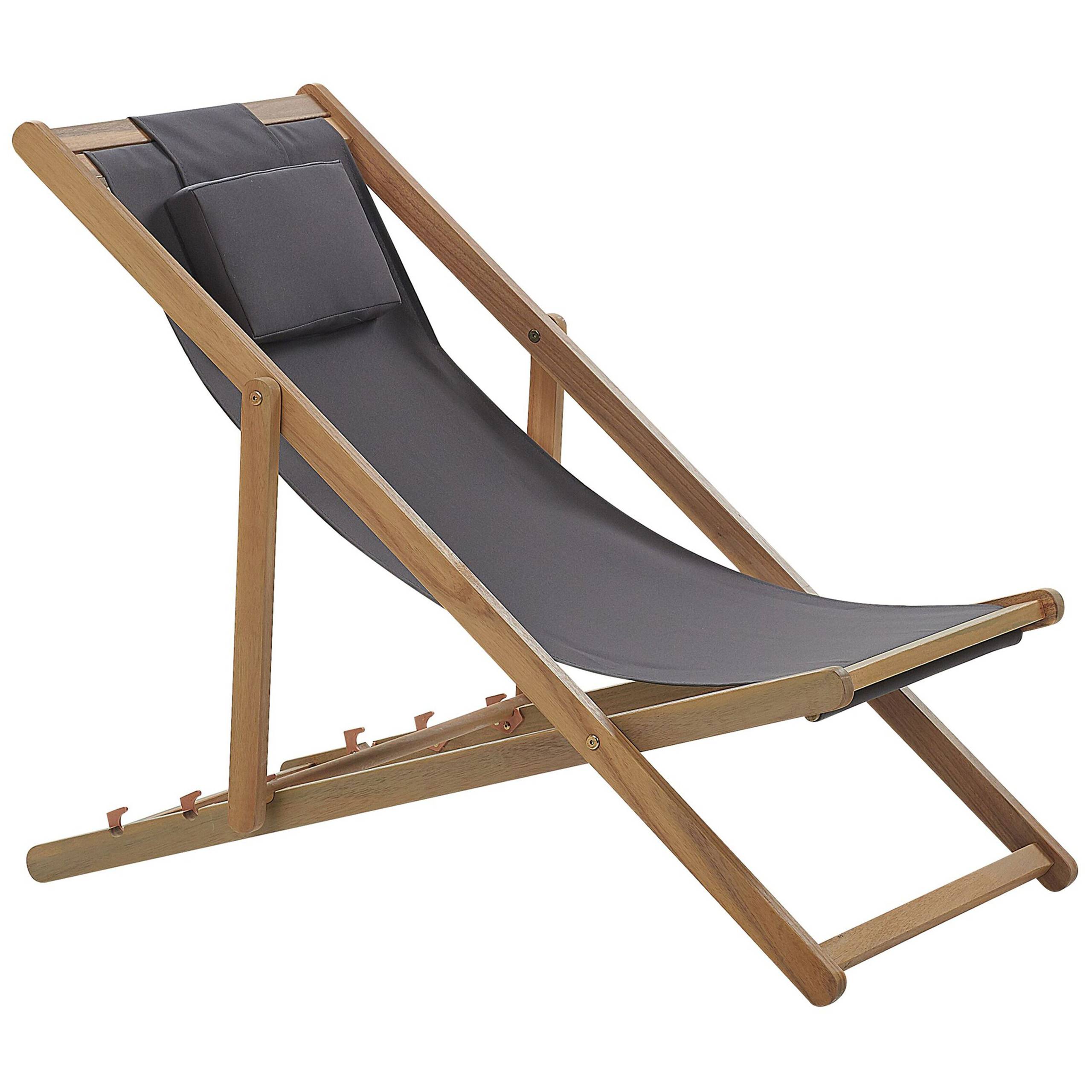 Beliani - Chaise longue Tissu Marron foncé AVELLINO - 54x101x84- Beliani - Image 2