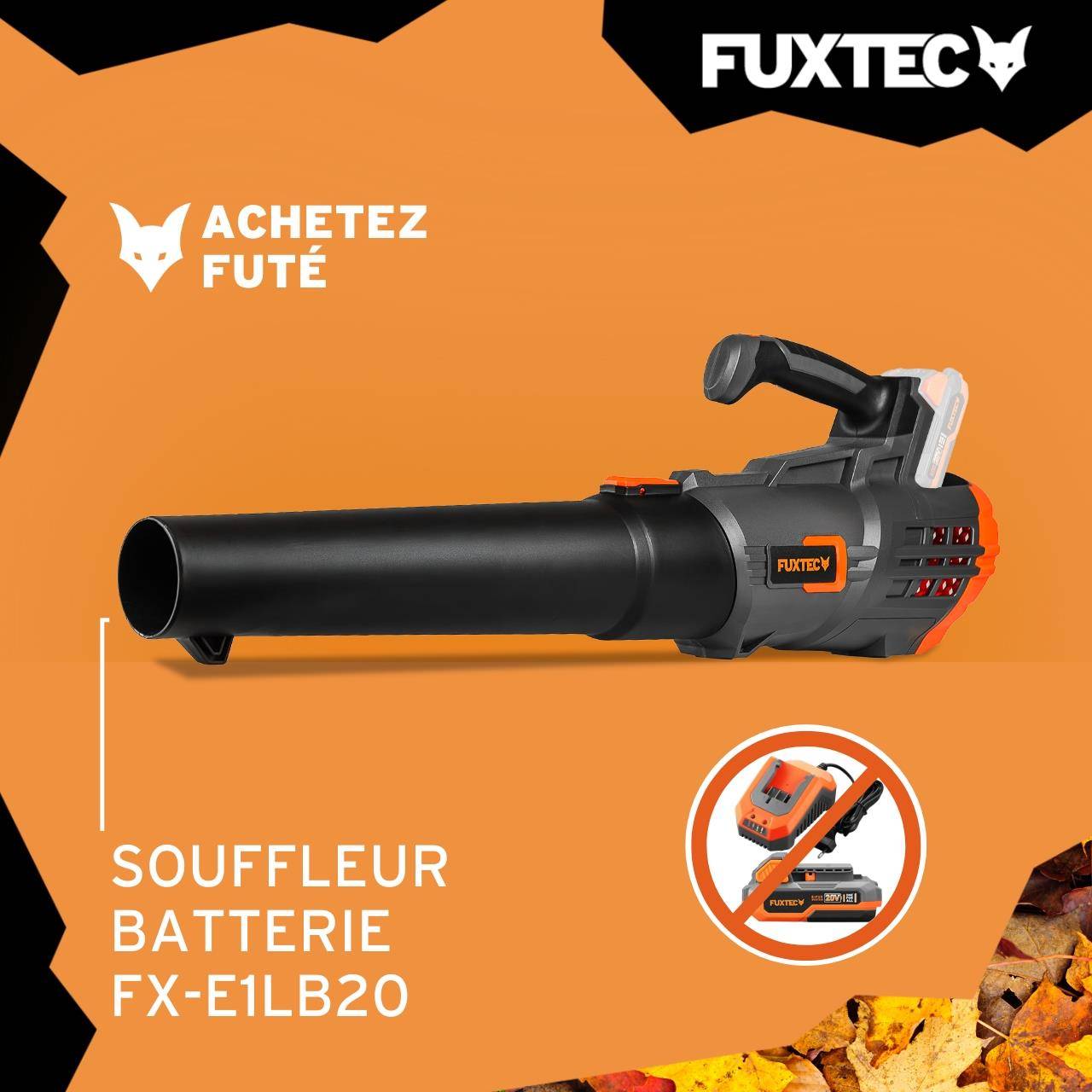 Souffleur à batterie - FUXTEC FX-E1LB20 - 20V 38m/s - Sans batterie ni chargeur - Image 2