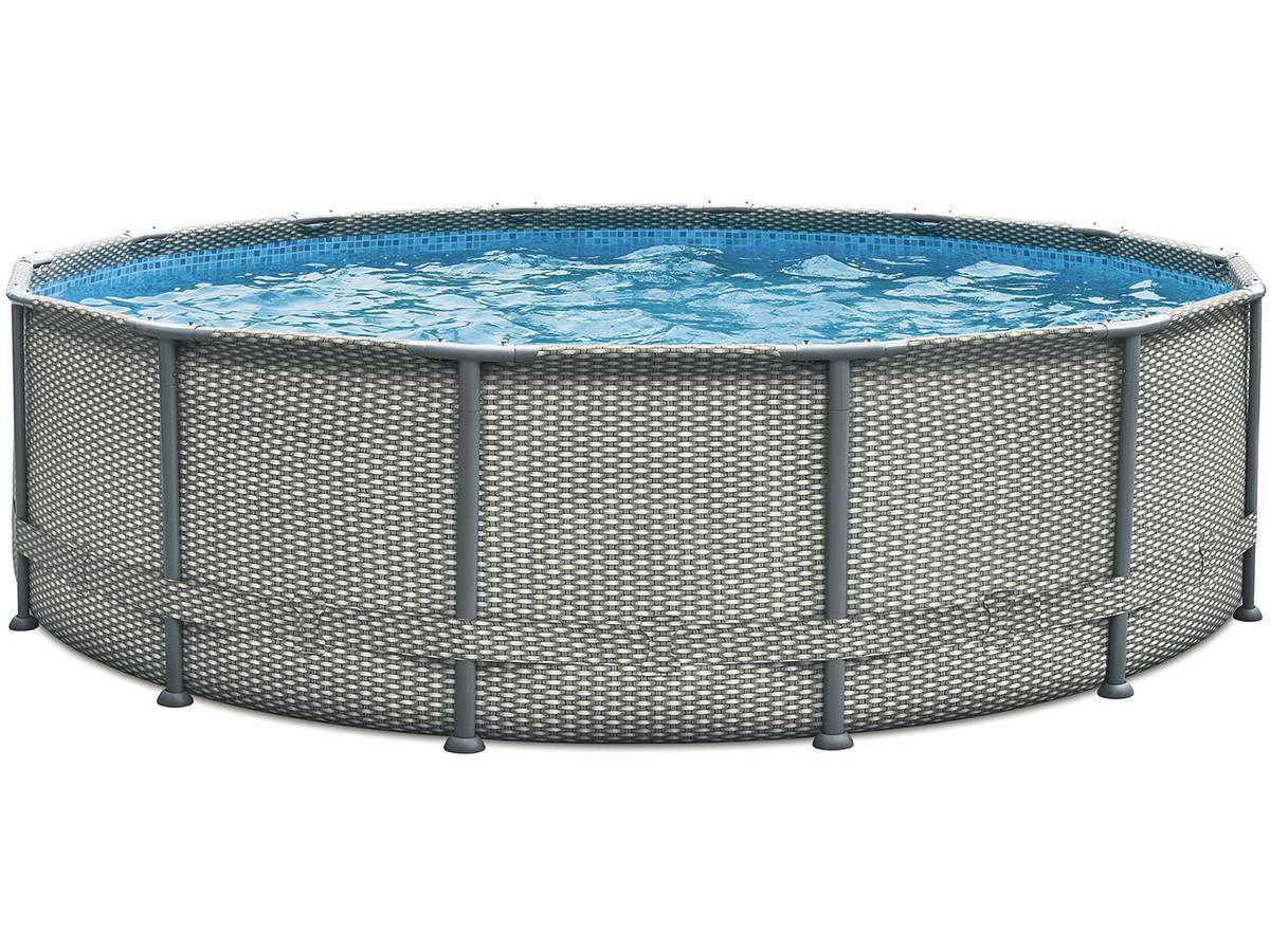 Piscine Tubulaire "elite" Liner Imprimé - ø 4.88 X 1.22 M - Avec Filtration -habitat Et Jardin - Image 1
