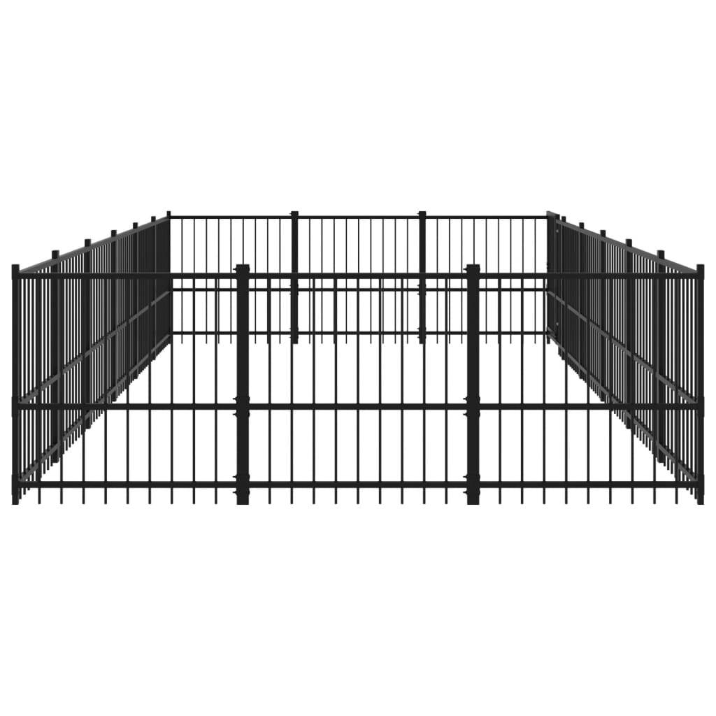 Vidaxl - Chenil d'extérieur pour chiens Acier 16,94 m² vidaXL 3124619 - Image 5