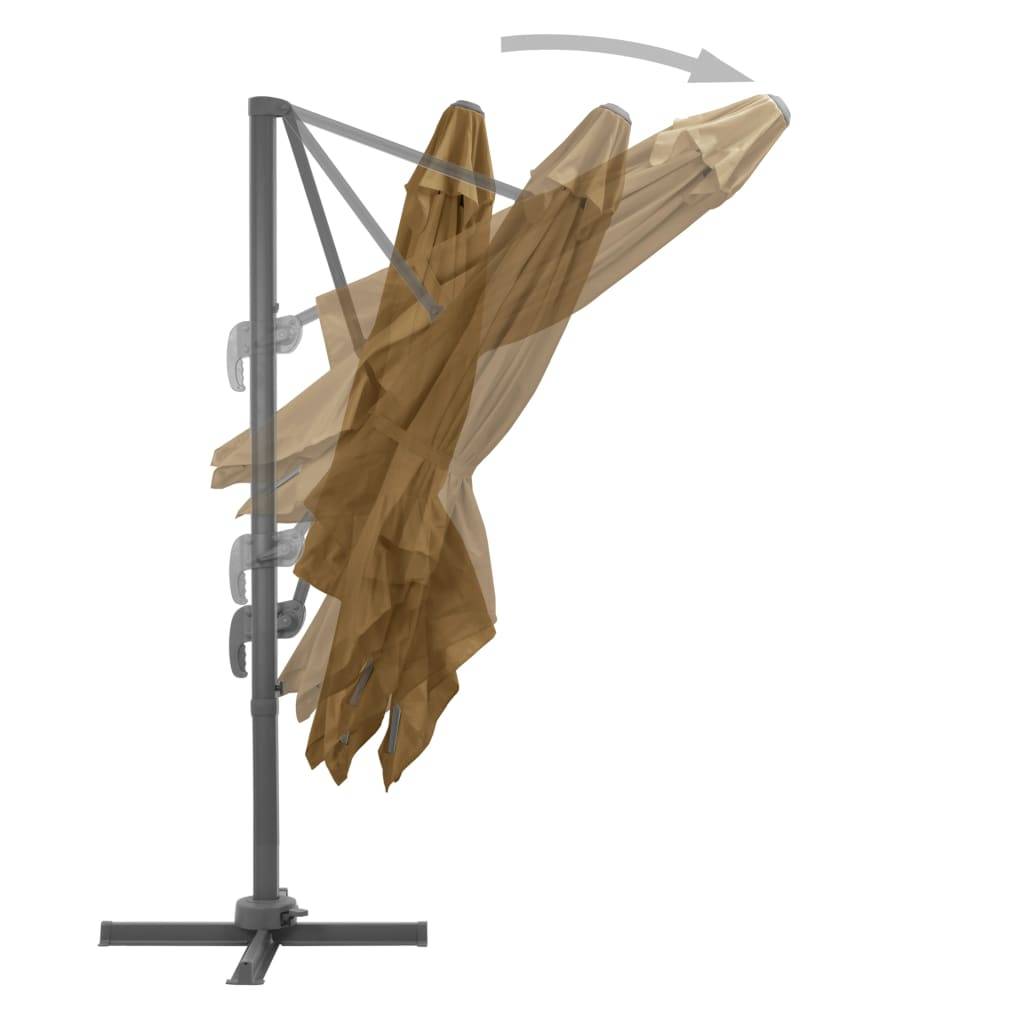 Coussin/parasol polyester taupe  300 x 300 x 258 cm  - Prolenta premium p3186.6 - Image 4