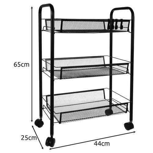Importdistrib - Desserte cuisine  metal sur roulette - 65 x 25 x 44 x cm IMPORTDISTRIB - Image 2