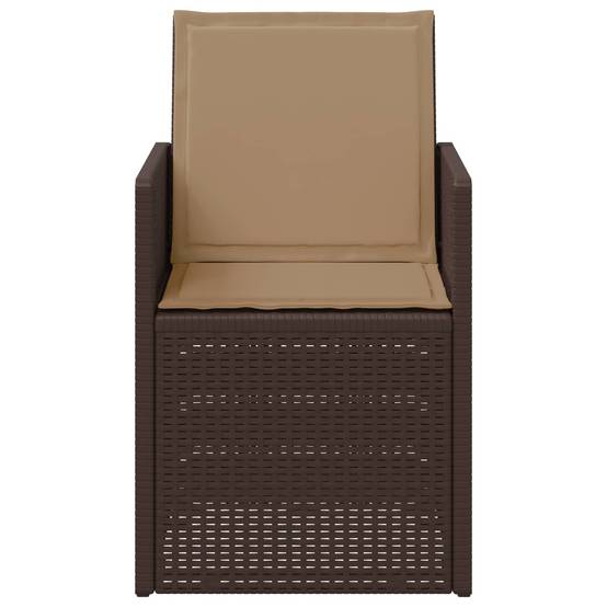 PANGIVO - Chaises de jardin polypropylène marron et taupe 53 x 47 x 88.5 cm - PANGIVO - Image 5