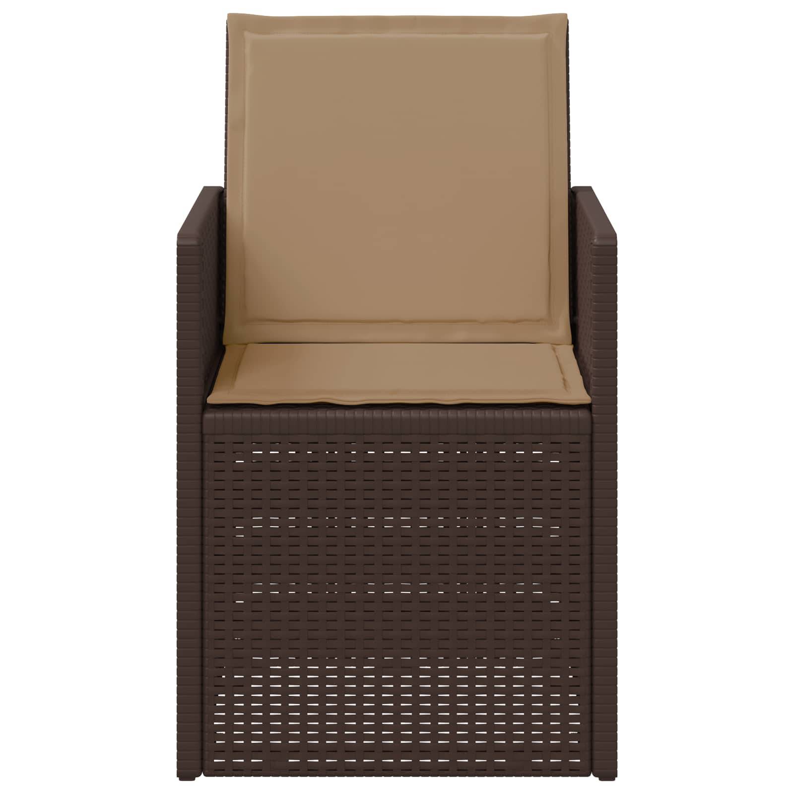 PANGIVO - Chaises de jardin polypropylène marron et taupe 53 x 47 x 88.5 cm - PANGIVO - Image 5