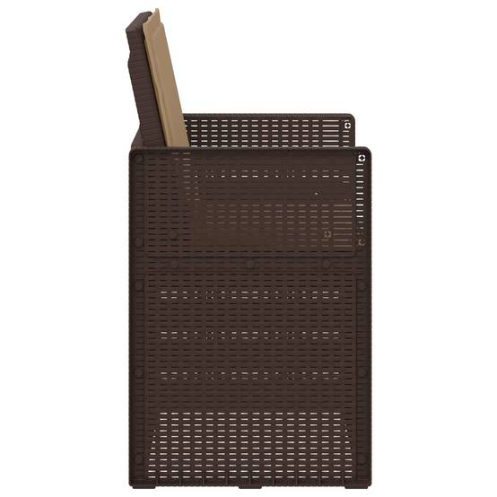 PANGIVO - Chaises de jardin polypropylène marron et taupe 53 x 47 x 88.5 cm - PANGIVO - Image 6