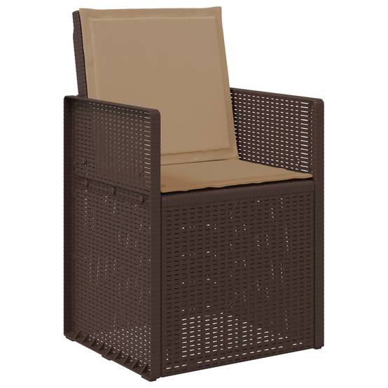 PANGIVO - Chaises de jardin polypropylène marron et taupe 53 x 47 x 88.5 cm - PANGIVO - Image 4