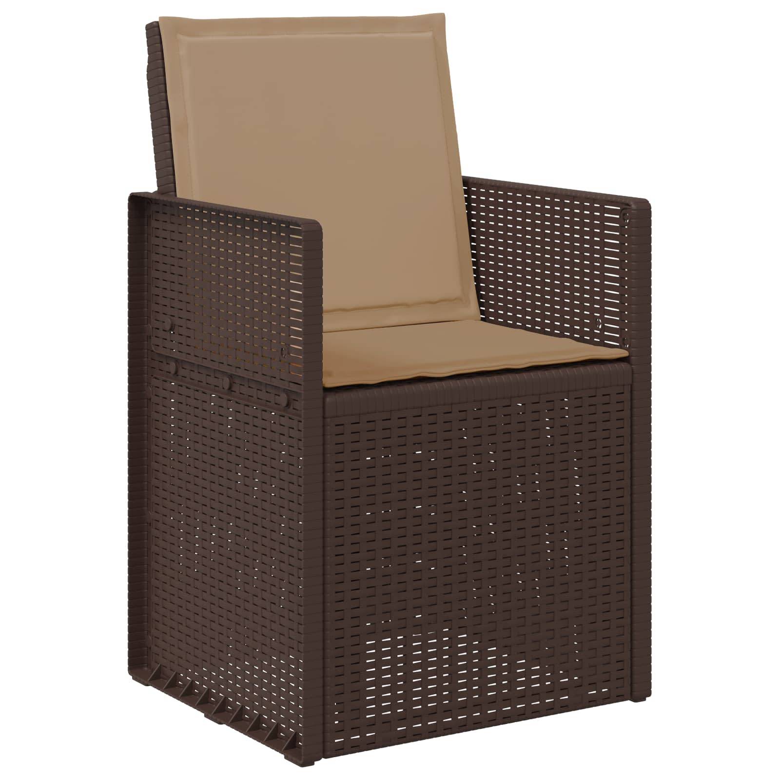 PANGIVO - Chaises de jardin polypropylène marron et taupe 53 x 47 x 88.5 cm - PANGIVO - Image 4
