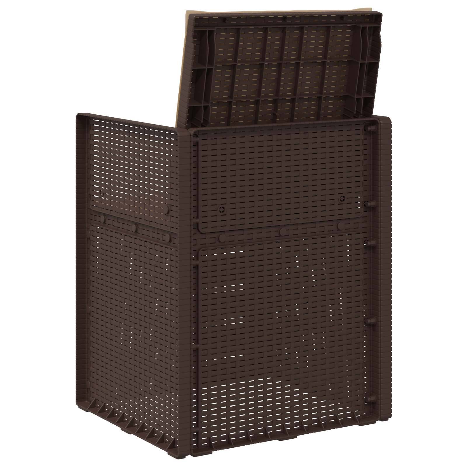 PANGIVO - Chaises de jardin polypropylène marron et taupe 53 x 47 x 88.5 cm - PANGIVO - Image 7